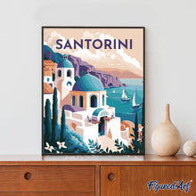 Load image into Gallery viewer, Diamond Painting - Travel Poster Santorini