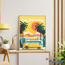 Load image into Gallery viewer, Diamond Painting - Travel Poster California