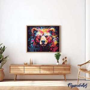 Colourful Abstract Bear