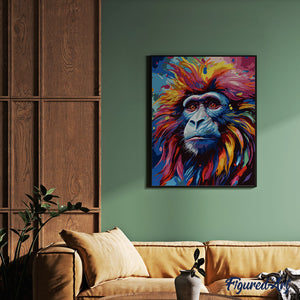 Colourful Abstract Baboon