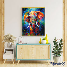 Load image into Gallery viewer, Colourful Abstract Elephant