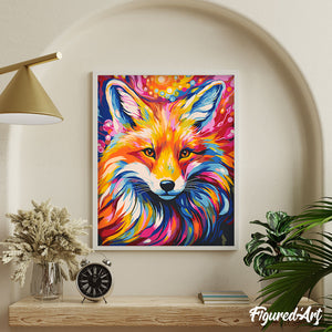 Colourful Abstract Fox