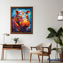 Load image into Gallery viewer, Colourful Abstract Hippo