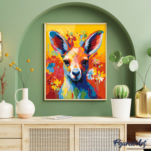 Colourful Abstract Kangaroo