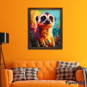 Colourful Abstract Meerkat