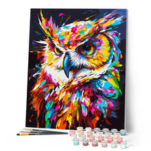 Load image into Gallery viewer, Colourful Abstract Owl