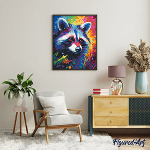 Colourful Abstract Raccoon