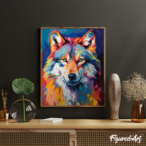 Colourful Abstract Wolf