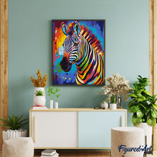 Load image into Gallery viewer, Colourful Abstract Zebra