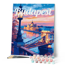 Load image into Gallery viewer, Travel Poster Budapest at Dusk