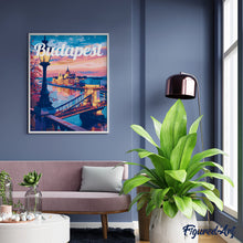 Load image into Gallery viewer, Travel Poster Budapest at Dusk