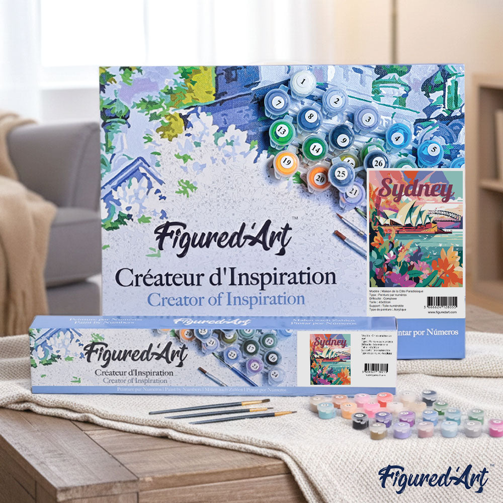 Paint by Numbers for adults UK - Travel Poster Sydney – Figured'Art