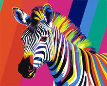 Load image into Gallery viewer, Paint by numbers kit for adults Pop Art Zebra Stripe Figured&#39;Art UK