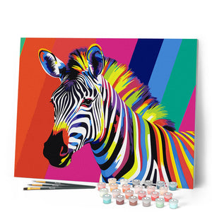 Paint by Numbers for adults UK - Pop Art Zebra Stripe – Figured'Art