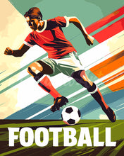 Load image into Gallery viewer, Paint by numbers kit for adults Sport Poster Football Figured&#39;Art UK