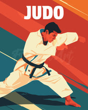 Load image into Gallery viewer, Paint by numbers kit for adults Sport Poster Judo Figured&#39;Art UK