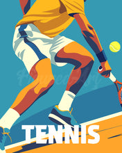 Load image into Gallery viewer, Paint by numbers kit for adults Sport Poster Tennis Figured&#39;Art UK