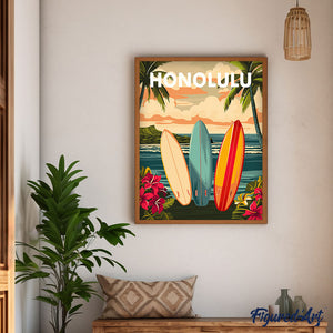 Travel Poster Honolulu