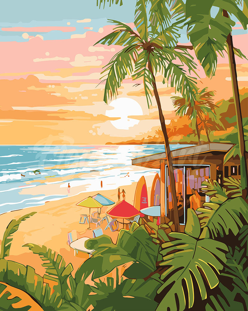 Paint by Numbers for adults UK Surf Club Figured'Art