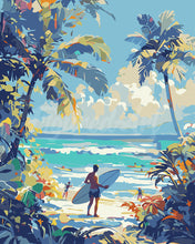 Load image into Gallery viewer, Paint by numbers kit for adults Sunny Beach Day Figured&#39;Art UK