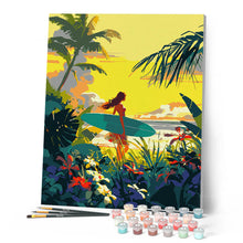 Load image into Gallery viewer, Surfer at Sunset