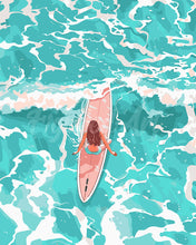 Load image into Gallery viewer, Paint by numbers kit for adults Girl Amongst the Waves Figured&#39;Art UK