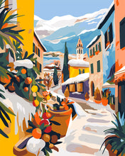 Load image into Gallery viewer, Paint by numbers kit for adults Bright Holiday Village Figured&#39;Art UK