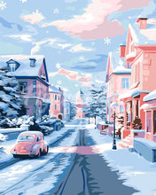 Load image into Gallery viewer, Paint by numbers kit for adults Snowy City Morning Figured&#39;Art UK