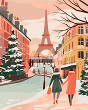 Load image into Gallery viewer, Paint by numbers kit for adults Parisian Holiday Scene Figured&#39;Art UK