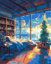 Load image into Gallery viewer, Paint by numbers kit for adults Beachside Christmas Room Figured&#39;Art UK