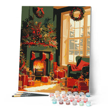 Load image into Gallery viewer, Festive Fireplace Scene