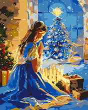 Load image into Gallery viewer, Paint by numbers kit for adults Christmas Eve Prayer Figured&#39;Art UK