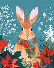 Load image into Gallery viewer, Paint by numbers kit for adults Little Christmas Bunny Figured&#39;Art UK