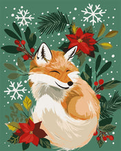 Load image into Gallery viewer, Paint by numbers kit for adults Little Christmas Fox Figured&#39;Art UK