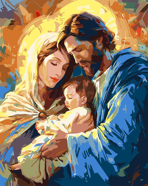 Paint by Numbers for adults UK - Holy Family – Figured'Art