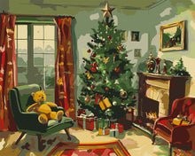 Load image into Gallery viewer, Paint by numbers kit for adults Classic Christmas Fireplace Figured&#39;Art UK