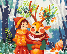 Load image into Gallery viewer, Paint by numbers kit for adults Christmas Woodland Friends Figured&#39;Art UK