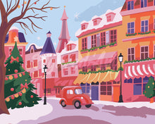 Load image into Gallery viewer, Paint by numbers kit for adults Colourful Christmas Town Figured&#39;Art UK