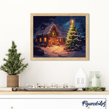 Load image into Gallery viewer, Snowy Christmas Cottage