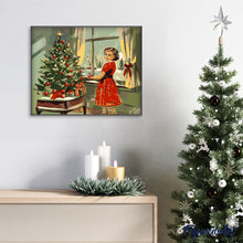 Load image into Gallery viewer, Vintage Christmas Little Girl