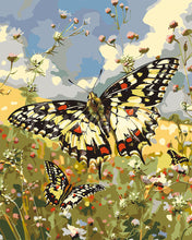 Load image into Gallery viewer, Paint by numbers kit for adults Proserpina Butterfly and Wildflowers Figured&#39;Art UK