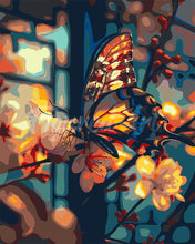 Load image into Gallery viewer, Paint by numbers kit for adults Butterfly and Cherry Blossoms Figured&#39;Art UK