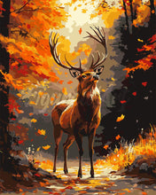 Load image into Gallery viewer, Paint by numbers kit for adults Majestic Stag in Autumn Figured&#39;Art UK