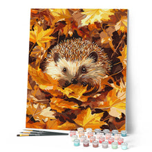 Load image into Gallery viewer, Hedgehog in Autumn Leaves
