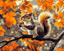 Load image into Gallery viewer, Paint by numbers kit for adults Autumn Squirrel Figured&#39;Art UK