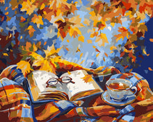 Load image into Gallery viewer, Paint by numbers kit for adults Autumn Reading Escape Figured&#39;Art UK