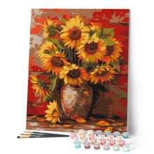 Load image into Gallery viewer, Autumn Sunflowers Vase