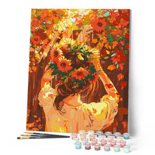 Load image into Gallery viewer, Girl with Autumn Wreath