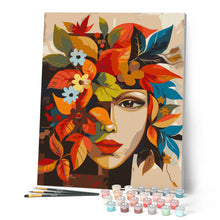 Load image into Gallery viewer, Picasso-inspired Autumn Flora Face