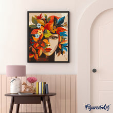 Load image into Gallery viewer, Picasso-inspired Autumn Flora Face